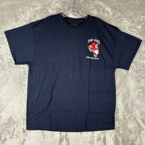 VTG Gildan Fair Oaks Fire District Cobb Co Georgia Wolf Mascot T-Shirt XL